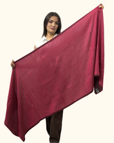 The Windsor Wool and Silk Scarf in Maroon