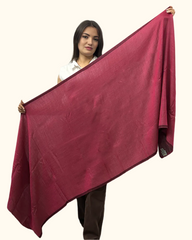 The Windsor Wool and Silk Scarf in Maroon