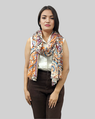 Nuvé Silk Scarf in Orange