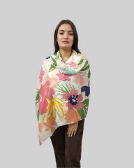 Whispers in Cotton: A Tale of Timeless Grace in Beige Floral Prints