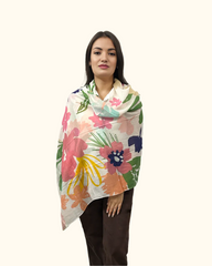 Whispers in Cotton: A Tale of Timeless Grace in Beige Floral Prints