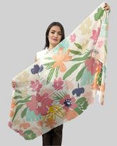 Whispers in Cotton: A Tale of Timeless Grace in Beige Floral Prints