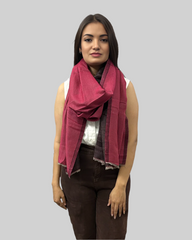 The Windsor Wool and Silk Scarf in Maroon