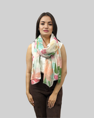 Whispers in Cotton: A Tale of Timeless Grace in Beige Floral Prints