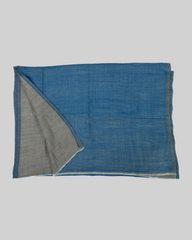 The Windsor Wool and Silk Scarf in Light Blue
