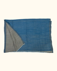 The Windsor Wool and Silk Scarf in Light Blue