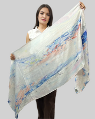 Vellon Micro Modal Print in white