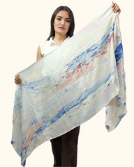 Vellon Micro Modal Print in white