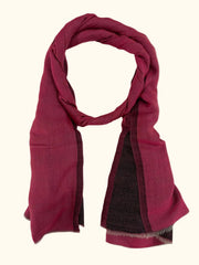The Windsor Wool and Silk Scarf in Maroon