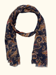 Whispers in Cotton: A Tale of Timeless Grace in Blue Paisley Prints