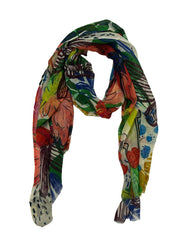 The Pashmina Poem: Wool Scarf in Yellow & Green