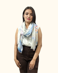 Vellon Micro Modal Print in white
