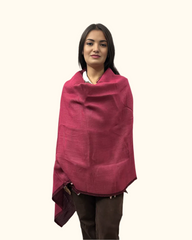 The Windsor Wool and Silk Scarf in Maroon