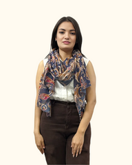 Whispers in Cotton: A Tale of Timeless Grace in Blue Paisley Prints