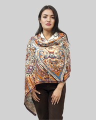 Nuvé Silk Scarf in Orange