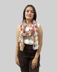 Whispers in Cotton: A Tale of Timeless Grace in Beige Geometric Prints