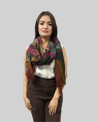 The Pashmina Poem: Wool Scarf in Brown