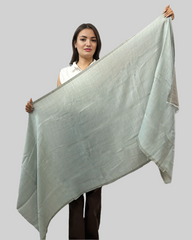 The Windsor Wool and Silk Scarf in Grey