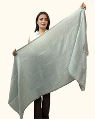 The Windsor Wool and Silk Scarf in Grey