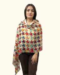Whispers in Cotton: A Tale of Timeless Grace in Beige Geometric Prints