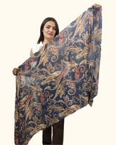 Whispers in Cotton: A Tale of Timeless Grace in Blue Paisley Prints