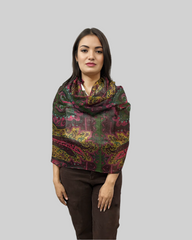 The Pashmina Poem: Wool Scarf in Brown