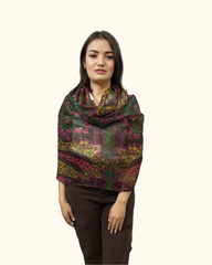 The Pashmina Poem: Wool Scarf in Brown