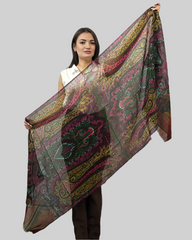 The Pashmina Poem: Wool Scarf in Brown