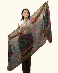 The Pashmina Poem: Wool Scarf in Brown