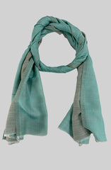 The Windsor Wool and Silk Scarf in Green