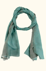 The Windsor Wool and Silk Scarf in Green