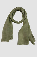 The Windsor Wool and Silk Scarf in Olive