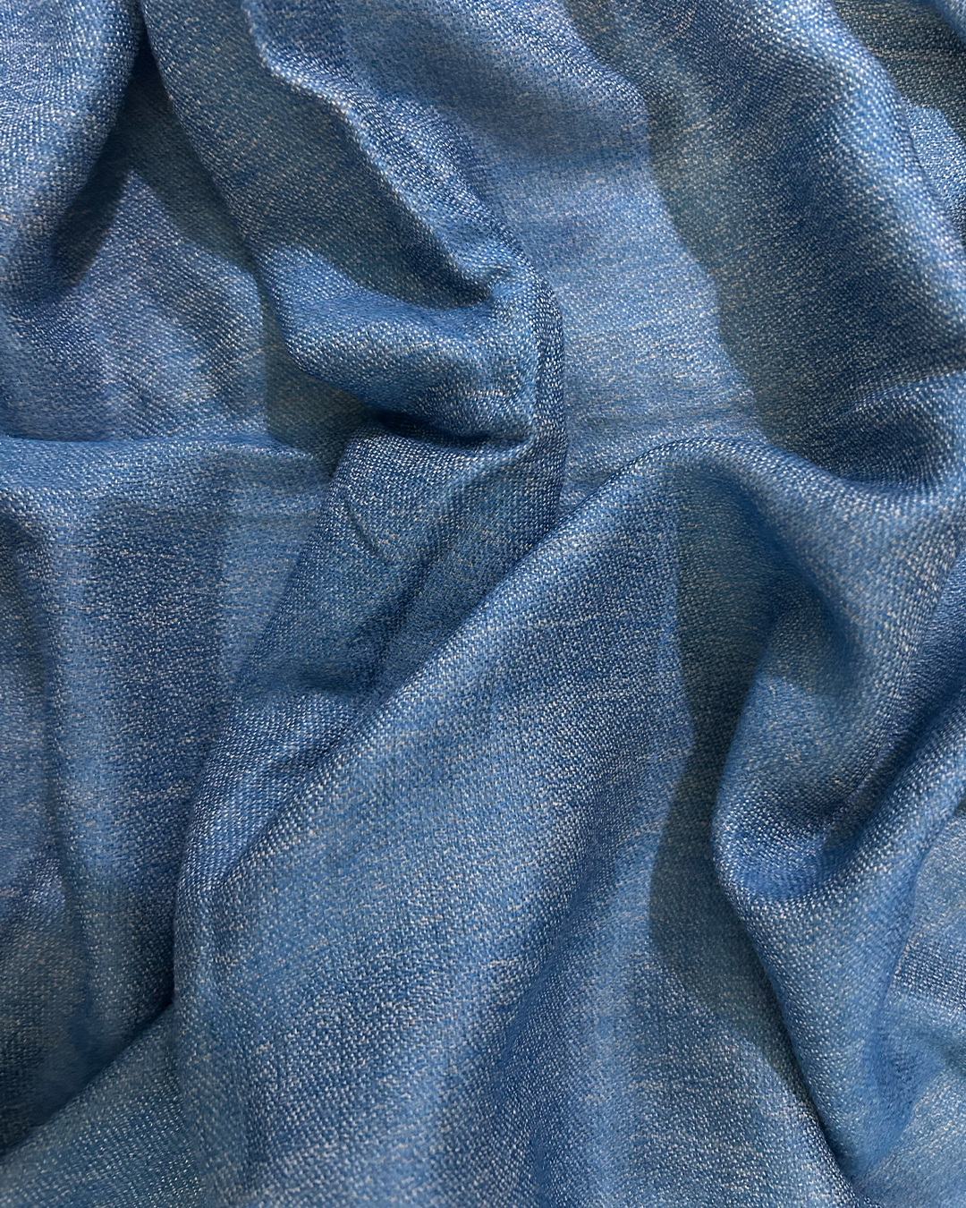 The Windsor Wool and Silk Scarf in Light Blue