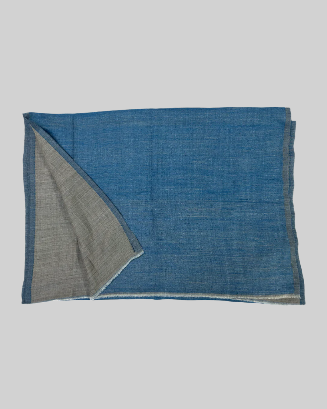 The Windsor Wool and Silk Scarf in Light Blue