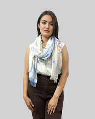 Vellon  Micro Modal Print  in white