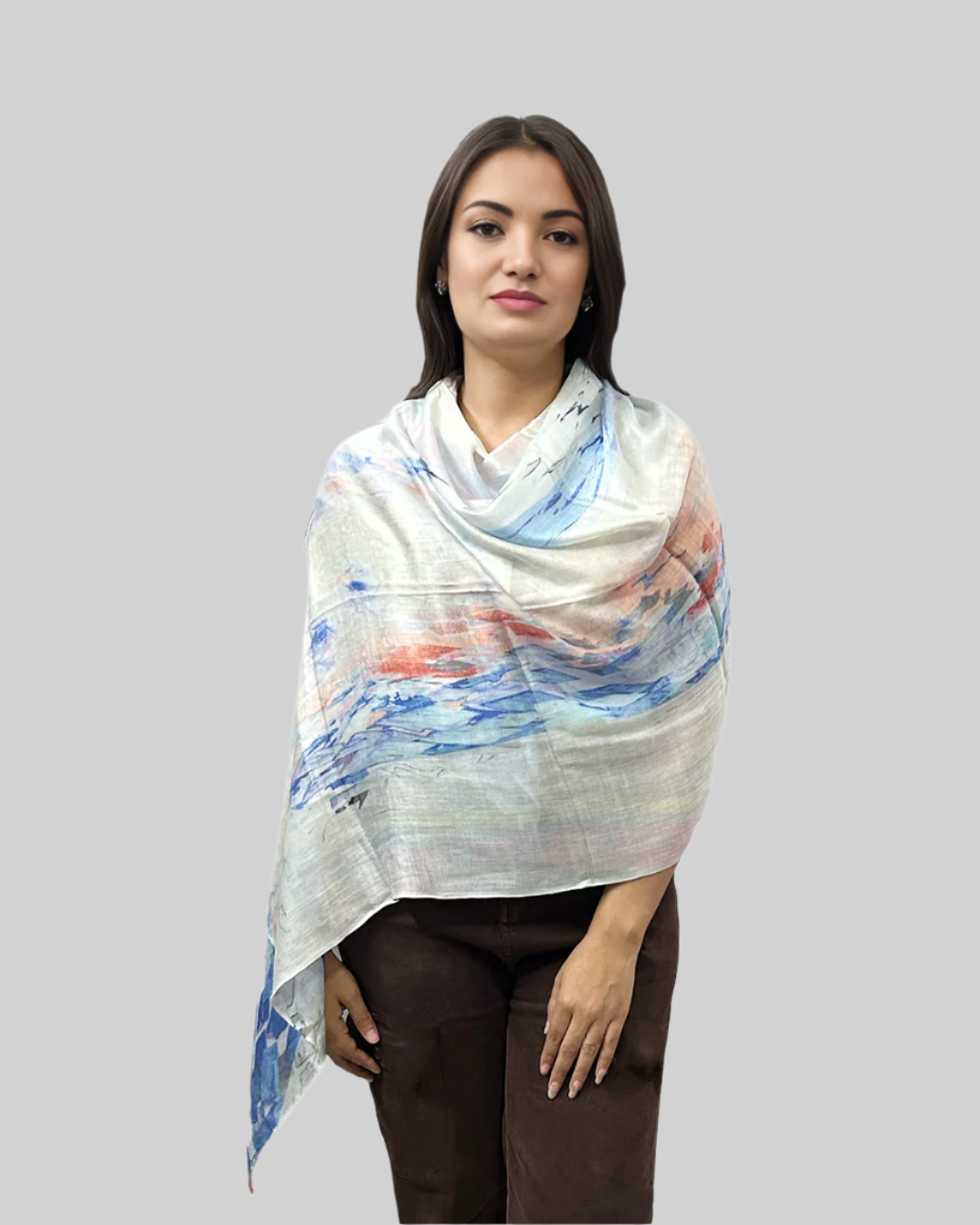 Vellon  Micro Modal Print  in white